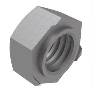 5/16"-24 Hex Weld Nut. 9/16" W X 7/32" H, Steel. ASME B1.1