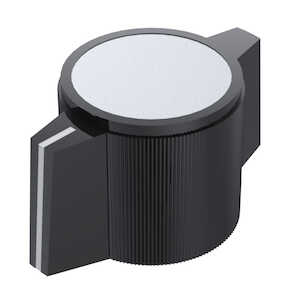 Keystone Double Pointer Knob, .70" Dia., Black