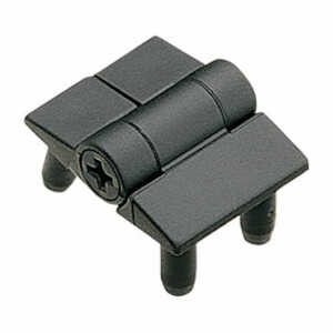 Southco Adjustable Torque Hinge, Symmetric Torque, Small Size, Acetal Copolymer, Natural, Black