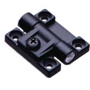 Southco Adjustable Torque Hinge, Symmetric, Medium Size, Acetal Copolymer, Natural, Black