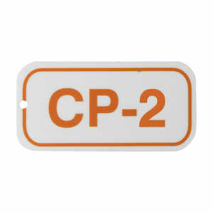 Brady Control Panel Energy Source Tag, CP 2, Polystyrene, 1.5 x 3, Orange on White, 25/Pack