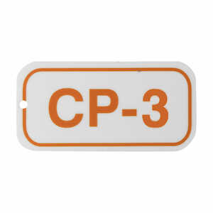 Brady Control Panel Energy Source Tag, CP 3, Polystyrene, 1.5 x 3, Orange on White, 25/Pack