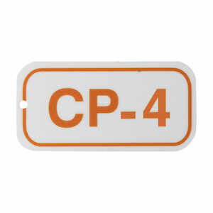Brady Control Panel Energy Source Tag, CP 4, Polystyrene, 1.5 x 3, Orange on White, 25/Pack