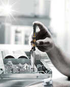 Wera Tools 1550/6 ESD Screwdriver Set & Rack for Electronic Applications, 6 Pieces