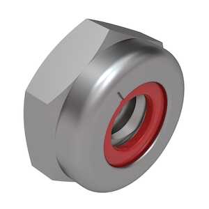 Esna 1/2" - 13 Nylon Insert Locknut, 7/8" W, 17/32" H, Stainless Steel, Unplated