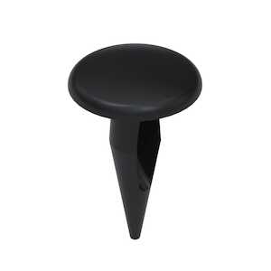 Essentra Arrow Rivet, .11" Mounting Hole Dia, .471" L, Nylon, Black, 500/Pack