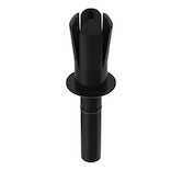 Essentra Drive Rivet, .157" Mounting Hole Dia, .311" L, Nylon, Black, 250/Pack