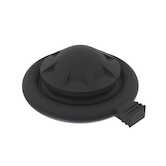 Richco Round Blanking Plug, 2mm Thickness, 12.3mm H, Silicone, Black, 500/Pack
