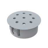 Micro Plastics .75" Vent Plug, .406" H, Heat Stabilized Nylon, White, 1000/Pack