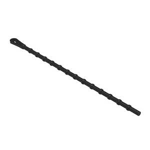 RIchco .56" Beaded Cable Tie 2.5" L, Polypropylene, Black, 1000/Pack