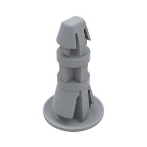 Richco Arrowhead-Reverse Button Lock Support, Locking, .062" Panel Thickness, .118" Mounting Hole Diam, .157" L, Nylon, Natural, 1000/PK