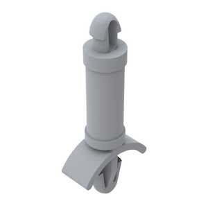 Richco Teardrop-Arrowhead Support, Locking, .079" Mounting Hole Diam, .125" L, UL94 V-2, Nylon, Natural, 1000/PK