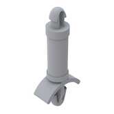 Richco Teardrop-Arrowhead Support, Locking, .079" Mounting Hole Diam, .5" L, UL94 V-2, Nylon, Natural, 1000/PK