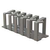 Richco Flexible Cable Duct, .98" H, Polypropylene, Gray, 70/Pack