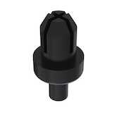 Essentra Drive Rivet, .189" Mounting Hole Dia, .2" L, Nylon, Black, 1000/Pack