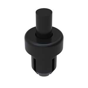 Essentra Drive Rivet, .189" Mounting Hole Dia, .2" L, Nylon, Black, 1000/Pack