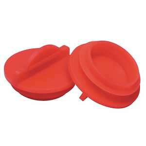 Richco M20 Snap-In Threaded Plug, Round Head, LDPE, Red
