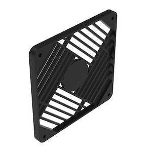 Richco 120 mm Finger Fan Guard, 105.5 mm Hole Spacing, Glass-Filled Nylon, Black
