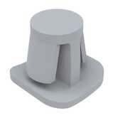 Richco Flat Rest-Reverse Button Lock Support, Bottom Locking, .236" L, UL94 V-2, Nylon, Natural, 1000/PK