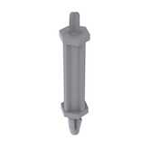 Richco Bayonet-Self Threading Support, Top Locking, .625" L, UL94 V-2, Nylon, Natural, 1000/PK