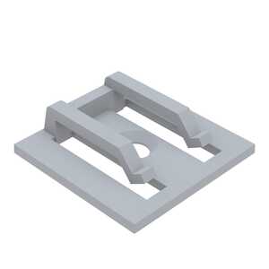 Essentra Screw Mount Cable Clip with Adhesive, .67" L, .125" Bundle Capacity, Nylon, Natural, 1000/Pack