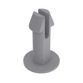 Essentra Push Rivet, .098" Mounting Hole Dia, .059" L, Nylon, Natural, 1000/Pack