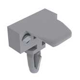 Richco Side Mount Support, Bayonet, Locking, .157" Mounting Hole Dia, .5" L, UL94 V-0, Nylon, Natural, 1000/PK