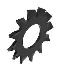 #10 External Tooth Lock Washer, .195" ID, .410" OD, .018"-.024" Thickness, Stainless Steel, Black Oxide, ASME B18.21.1