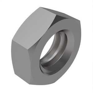 10-24 Extra Small Pattern Hex Nut. 5/16" W X 7/64" H, Stainless Steel.
