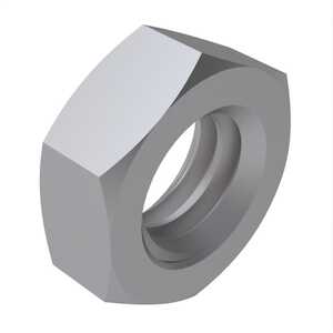 10-32 Extra Small Pattern Hex Nut. 5/16" W X 7/64" H, Brass, Tin.