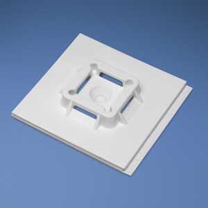 Panduit Adhesive Cable Tie Mount, 2", White, 50/Pack, Japan