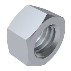 1" - 12 Finished Hex Nut, 1-1/2" W X 55/64" H, Steel Grade 2, Zinc Clear Trivalent. Specification - ASME B18.2.2