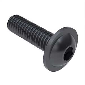 Stanley 1/4" - 20 X 1/2" L Flanged Button Head Socket Cap Screw, Alloy Steel