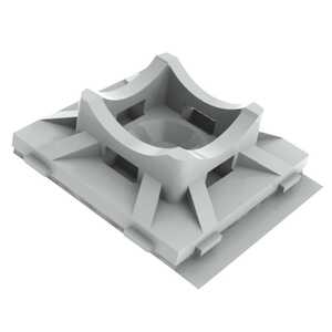 Richco #6 Adhesive Mount Cable Tie Mount w/ Acrylic-Based Adhesive, Nylon, Natural, 100/Pack