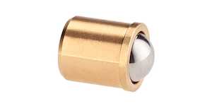 Vlier Brass Push-Fit Ball Plunger SS Ball 4 mm (.157") Outside Diameter