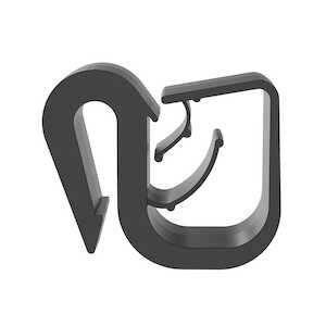 Panduit Edge Clip, .35" Bundle Capacity, Heat Stabilized Nylon, Black, 1000/Pack