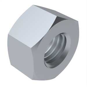 1" - 8 Heavy Hex Nut. 1-5/8" W X 63/64" H, Steel Grade 2H, Zinc Clear Trivalent, Commercial. Specification - ASME B18.2.2