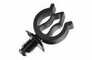 Heyco Helios UVX Cable Clip, Blind Mount, Nylon, Black, 100/Pack