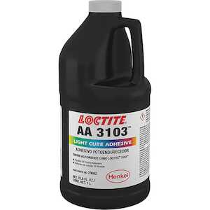 Loctite 3103 UV Cure Adhesive, 1 L Bottle, Clear