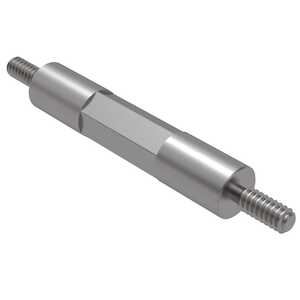 1/4" Hex/Round Stainless Steel Male-Male Standoff, 4-40, 1-1/4" L, Passivated
