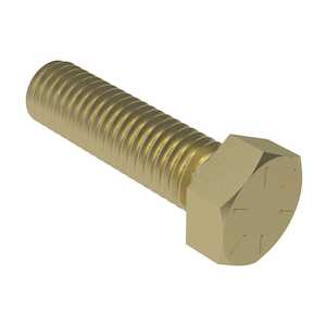 1" - 12 X 2-1/2" Long, Hex Head Cap Screw. Steel Grade 8, Zinc Yellow CL 2 Per QQZ-325. Specification - ASME B18.2.1