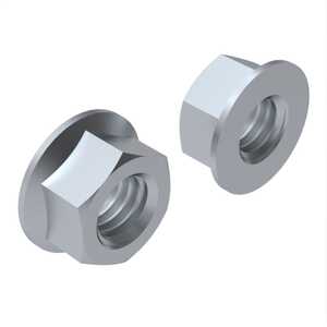 1/2" - 13 Flange Locknut, 3/4" W, .554" H, Grade 8 Steel, Zinc Clear