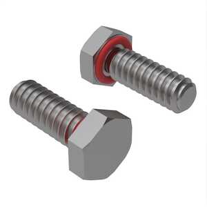 Zago 1/2" - 13 X 1" L, Hex Head Sealing Screw, 316 Stainless Steel, Silicone O-Ring