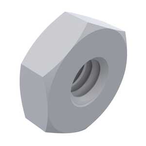 0-80 Hex Machine Screw Nut. Nylon. Specification - ASME B18.2.2
