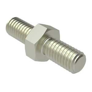 1/4" Hex Brass Male-Male Standoff, 6-32, 1/8" L, Nickel