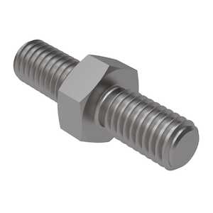 1/4" Hex Stainless Steel Male-Male Standoff, 8-32, 1/8" L, Plain