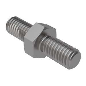 5mm Hex Stainless Steel Male-Male Standoff, M2.5 x .45, 3mm, Passivated, Nylon Locking Element