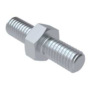 6.25mm Hex Male-Male Standoff, M3 x .5, 42mm L, Steel, Zinc Clear Trivalent