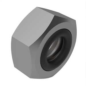 ZAGO 1/4"-20 Hex Sealing Nut, Stainless Steel, Buna O-Ring