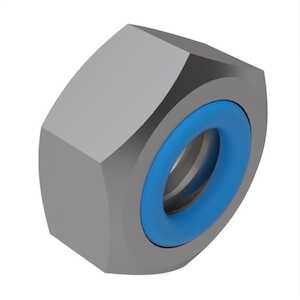 ZAGO 1/4"-20 Hex Sealing Nut, Stainless Steel, Fluorosilicone O-Ring